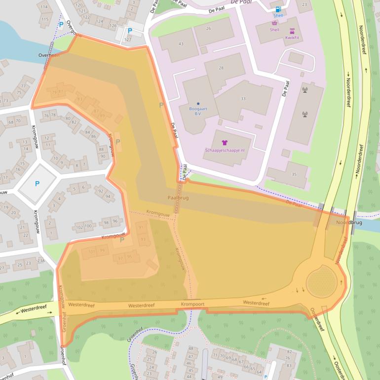 Kaart van postcodegebied 1352BE.