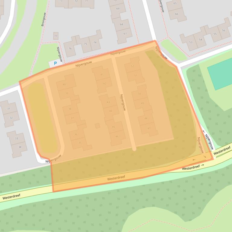 Kaart van postcodegebied 1352CD.