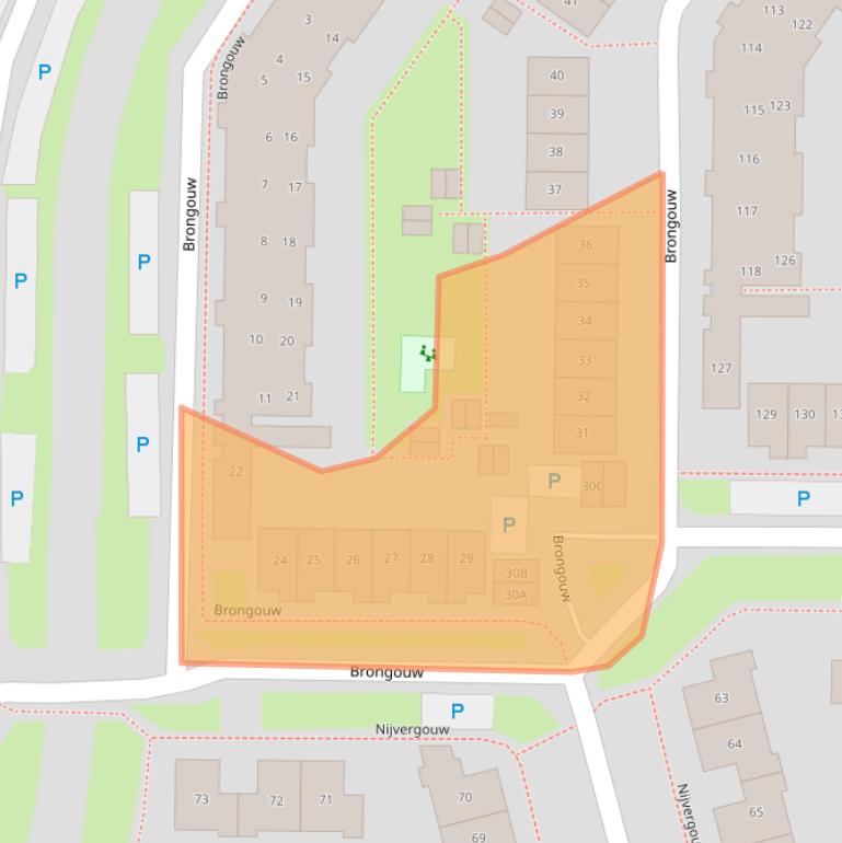 Kaart van postcodegebied 1352EB.