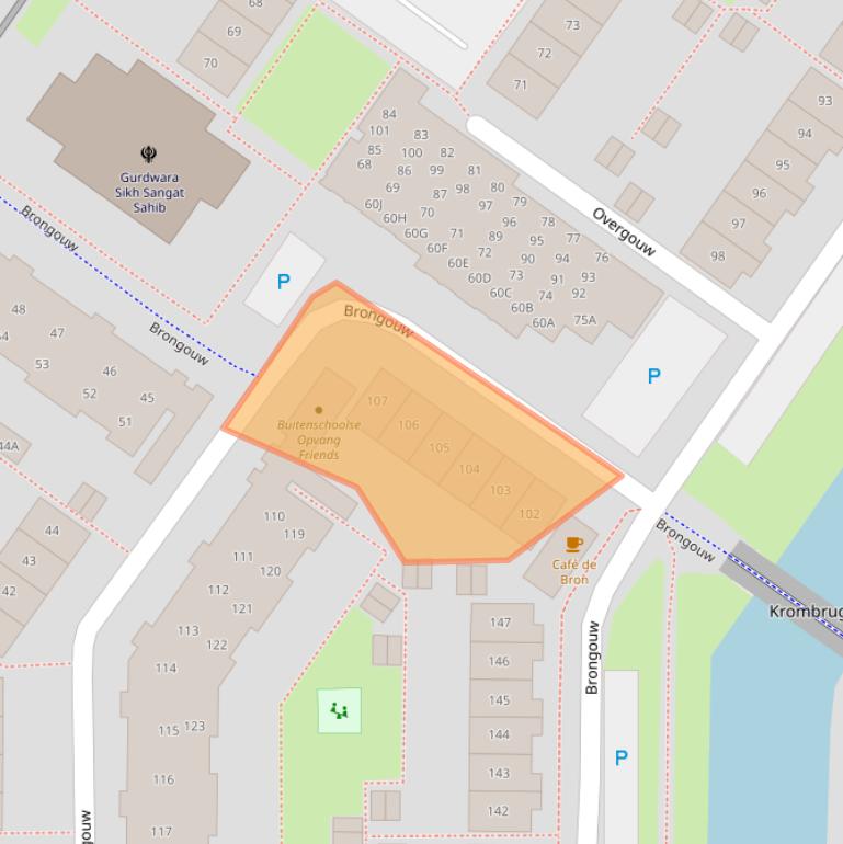 Kaart van postcodegebied 1352EJ.