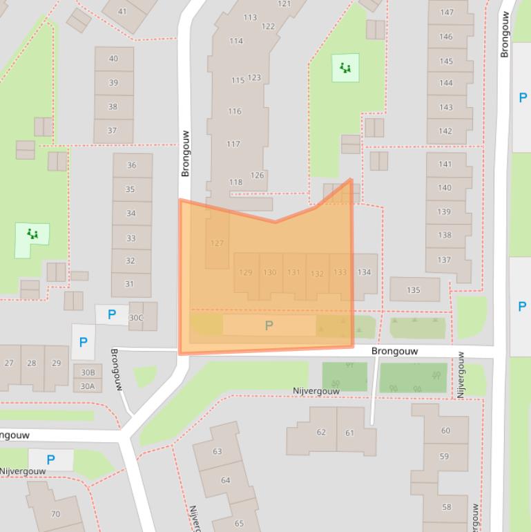 Kaart van postcodegebied 1352EL.