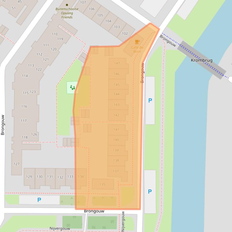 Kaart van postcodegebied 1352EN.