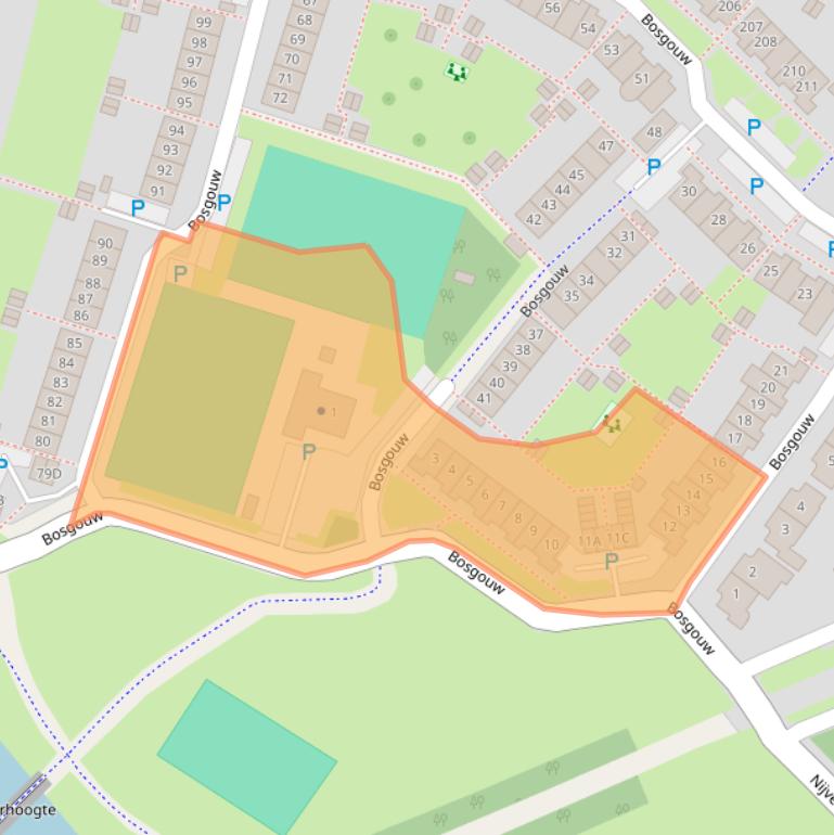 Kaart van postcodegebied 1352GA.