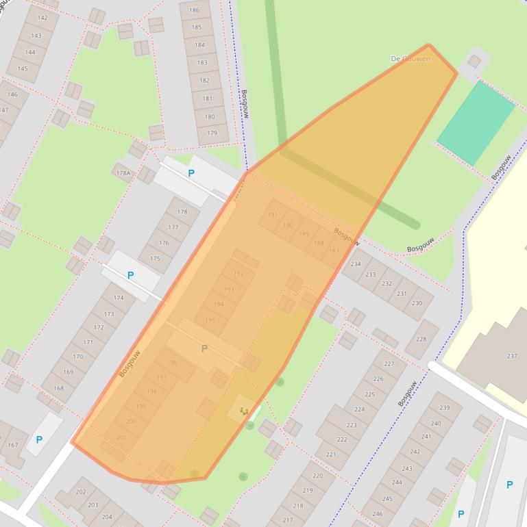 Kaart van postcodegebied 1352GS.