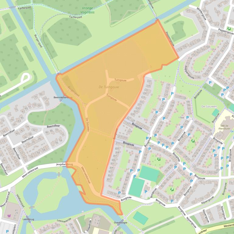 Kaart van postcodegebied 1352GZ.