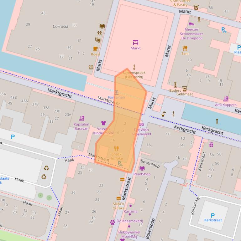 Kaart van postcodegebied 1353AG.