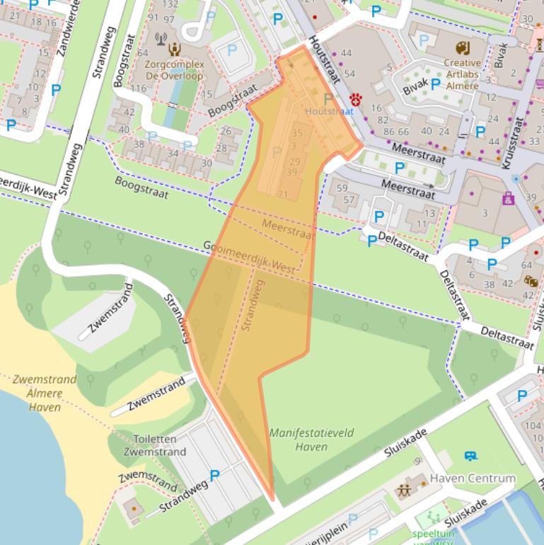 Kaart van postcodegebied 1353BA.