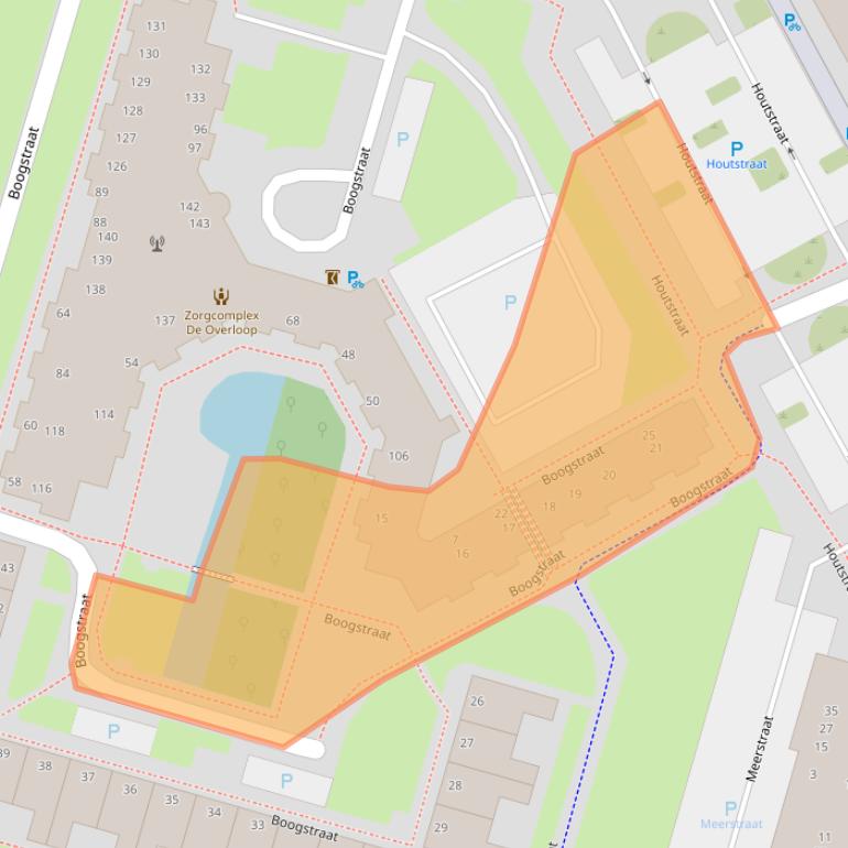 Kaart van postcodegebied 1353BH.