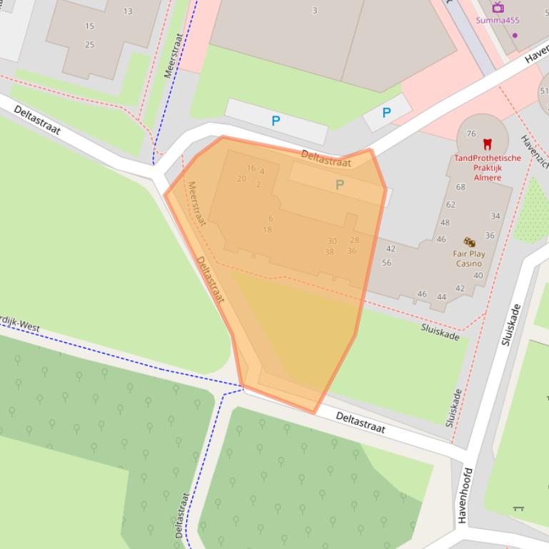 Kaart van postcodegebied 1353BR.