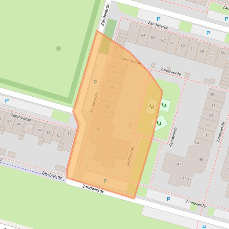 Kaart van postcodegebied 1353CH.