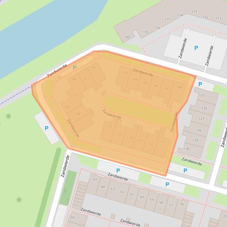 Kaart van postcodegebied 1353CN.
