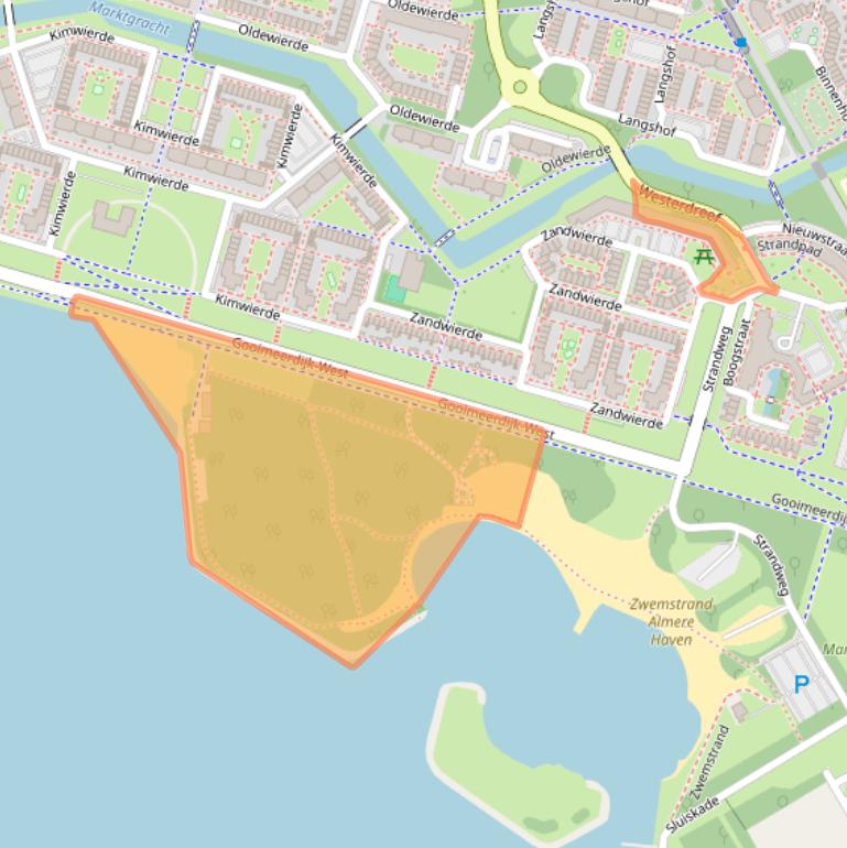 Kaart van postcodegebied 1353CT.