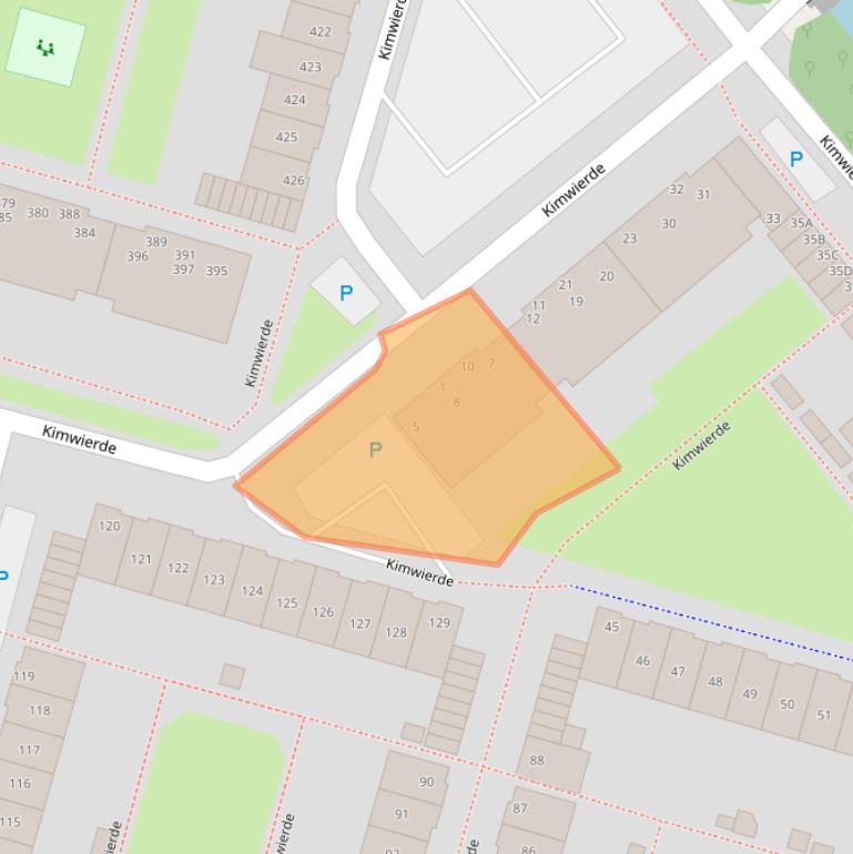 Kaart van postcodegebied 1353DA.