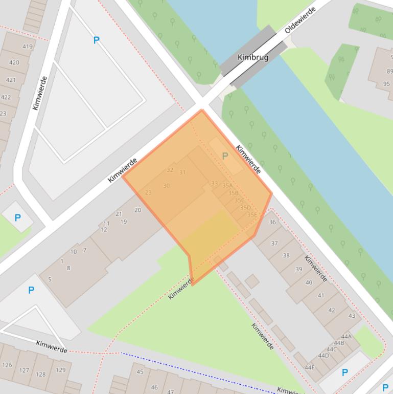 Kaart van postcodegebied 1353DC.