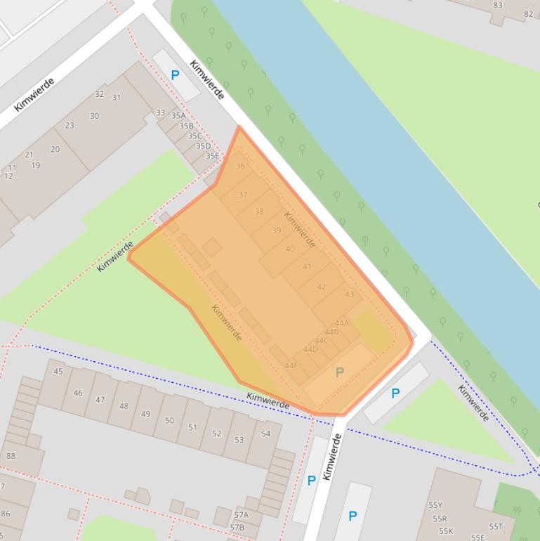 Kaart van postcodegebied 1353DE.