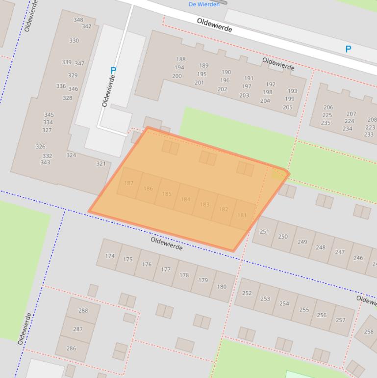 Kaart van postcodegebied 1353JA.