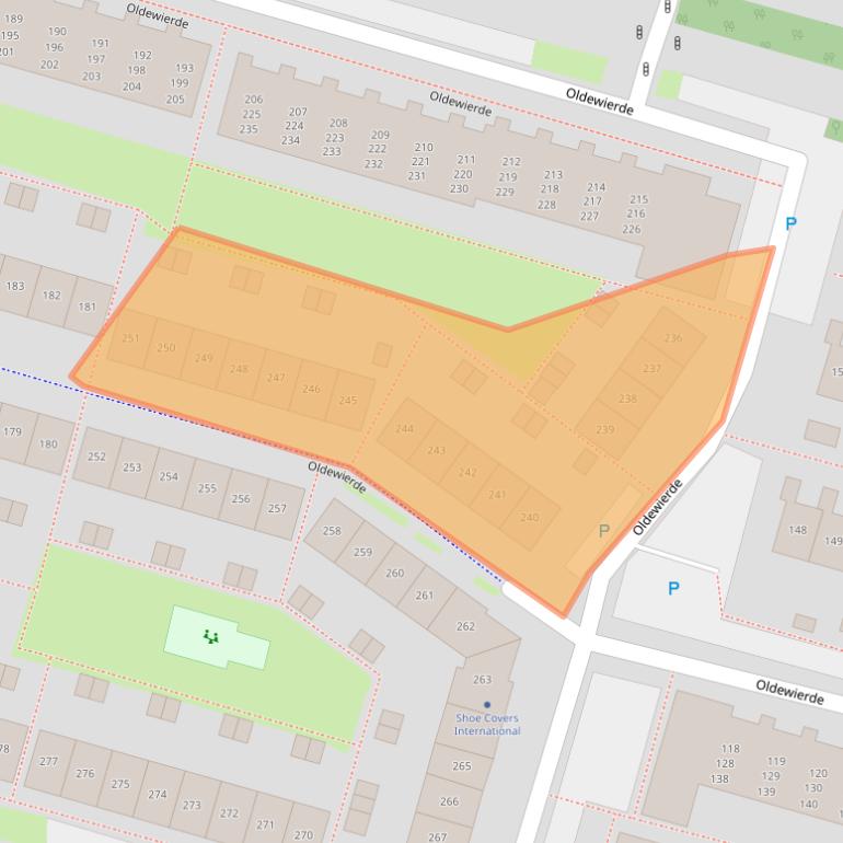 Kaart van postcodegebied 1353JE.