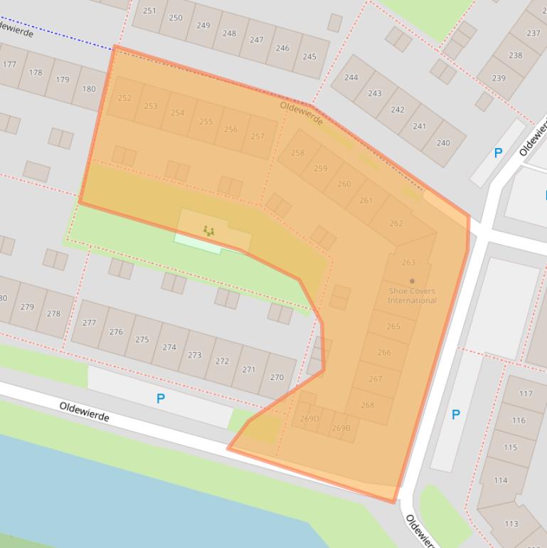 Kaart van postcodegebied 1353JG.
