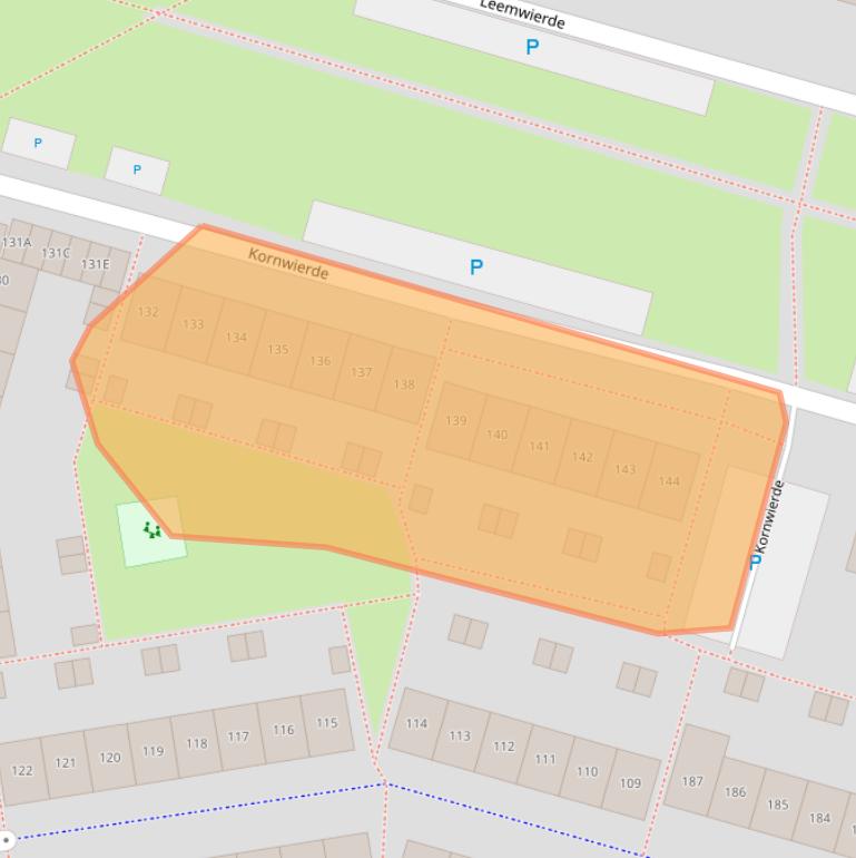 Kaart van postcodegebied 1353KP.