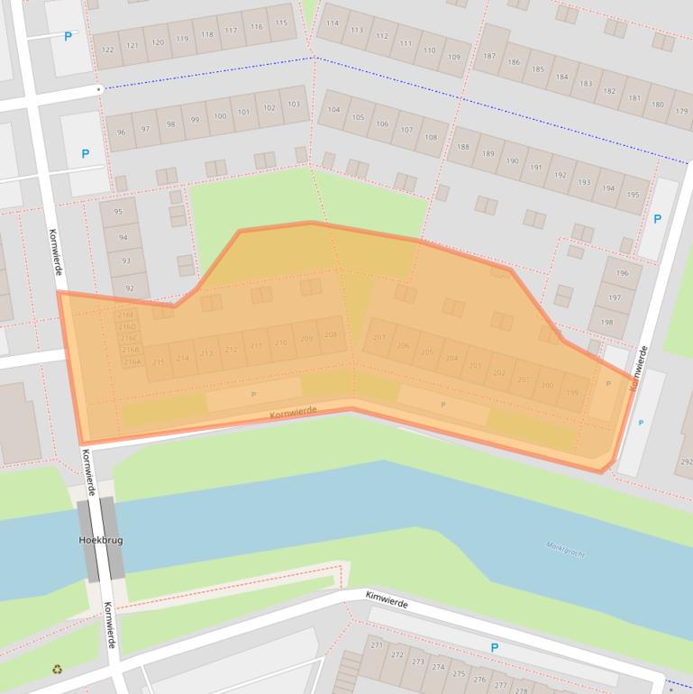 Kaart van postcodegebied 1353KX.