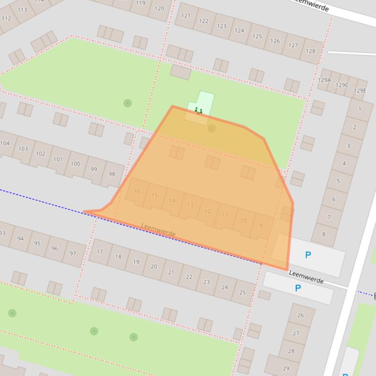 Kaart van postcodegebied 1353LB.