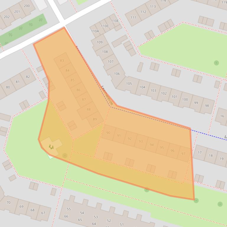 Kaart van postcodegebied 1353LK.