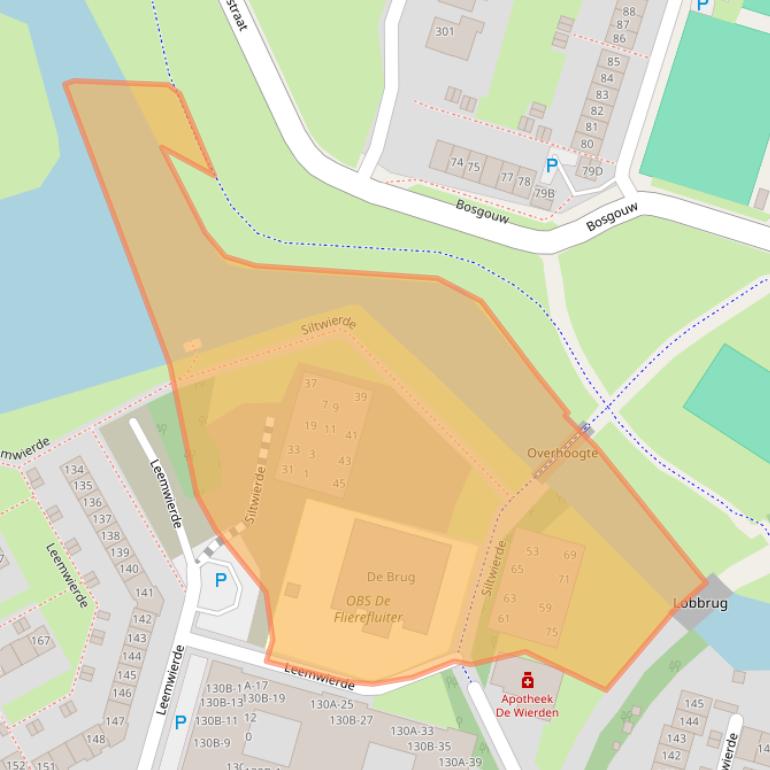 Kaart van postcodegebied 1353LM.