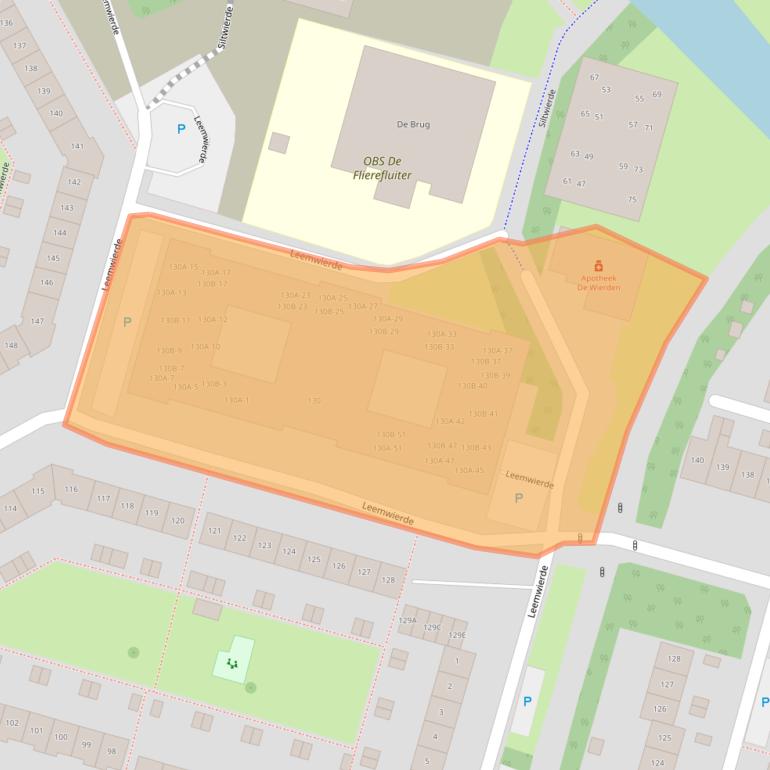 Kaart van postcodegebied 1353LP.