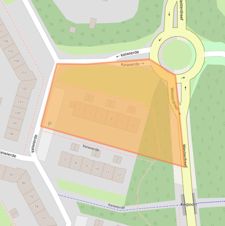 Kaart van postcodegebied 1353NA.