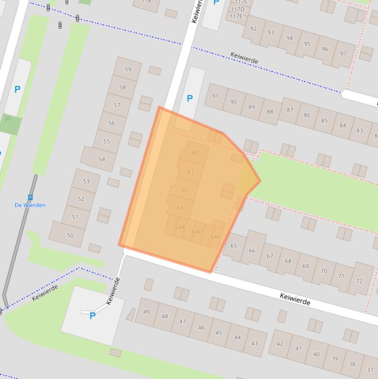 Kaart van postcodegebied 1353NK.