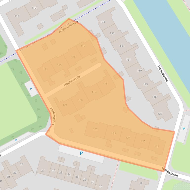 Kaart van postcodegebied 1353PJ.