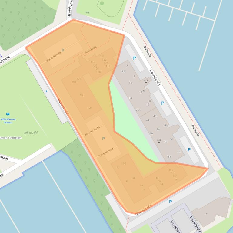 Kaart van postcodegebied 1353PM.