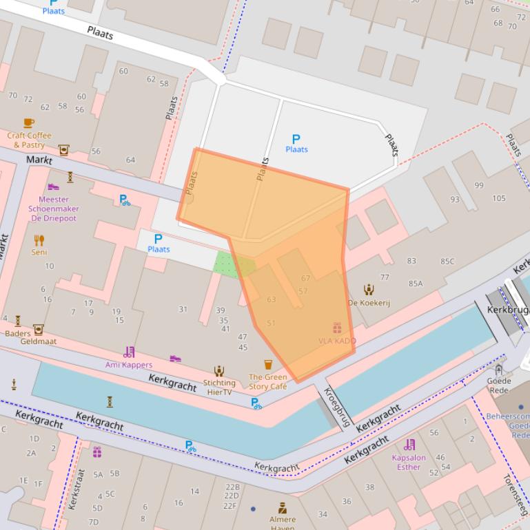 Kaart van postcodegebied 1354AG.