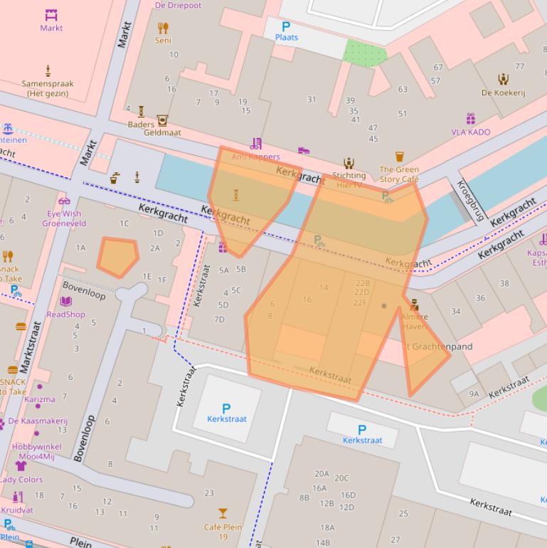Kaart van postcodegebied 1354AL.