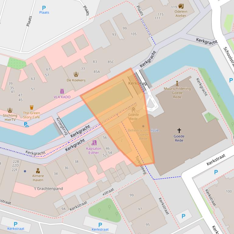 Kaart van postcodegebied 1354AN.