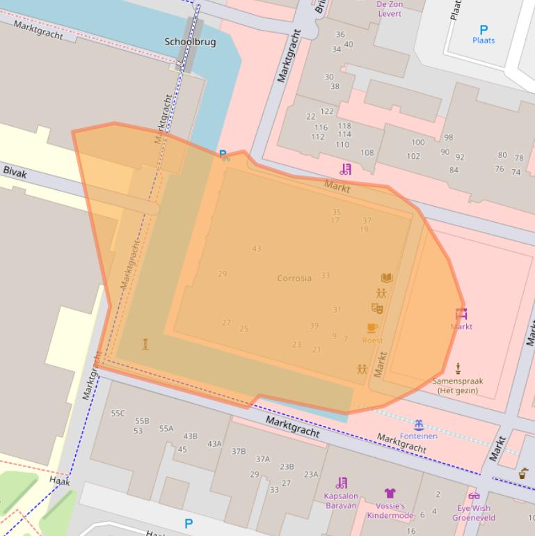 Kaart van postcodegebied 1354AP.