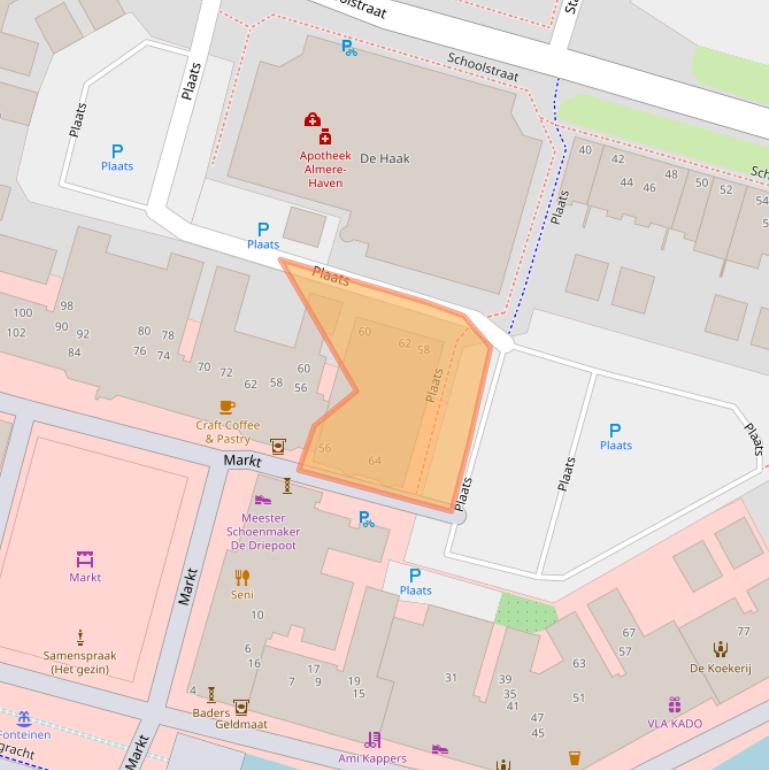 Kaart van postcodegebied 1354BK.