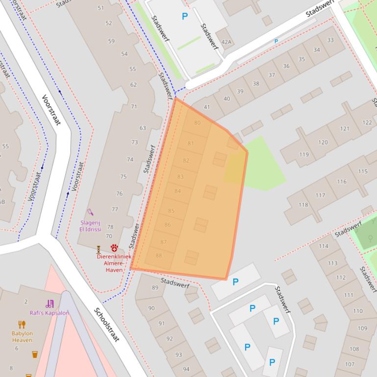 Kaart van postcodegebied 1354CH.