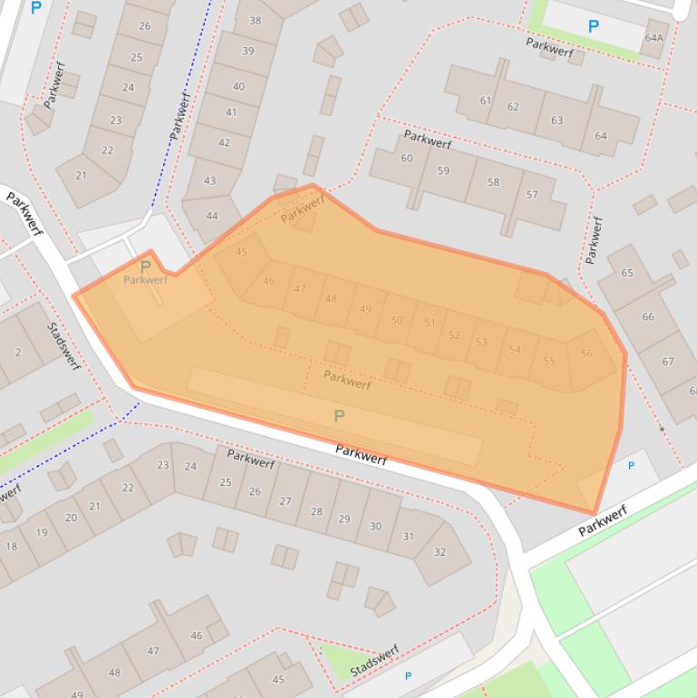 Kaart van postcodegebied 1354CS.