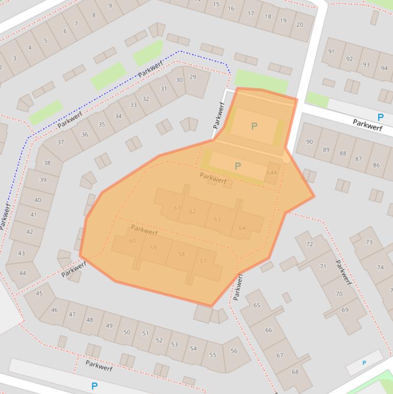 Kaart van postcodegebied 1354CT.