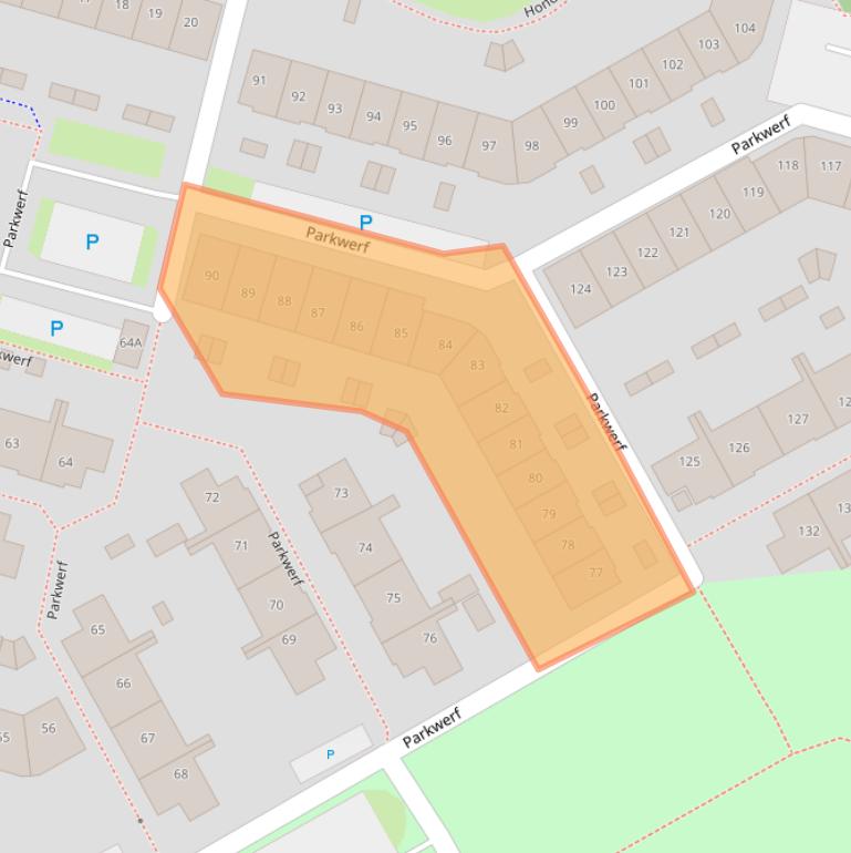 Kaart van postcodegebied 1354CW.