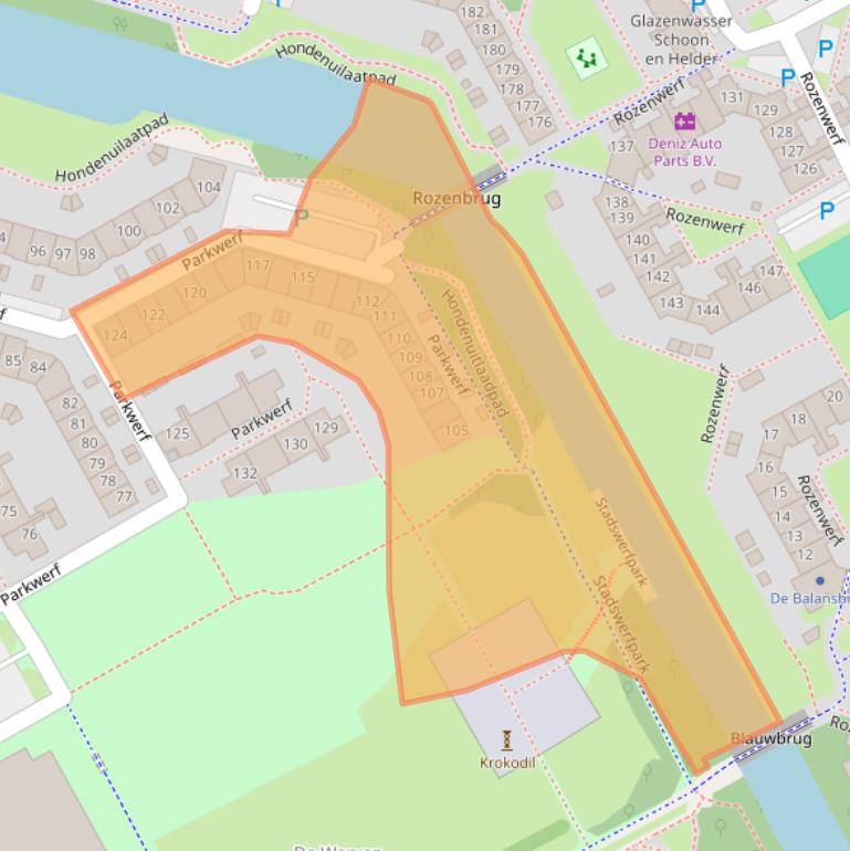 Kaart van postcodegebied 1354CZ.