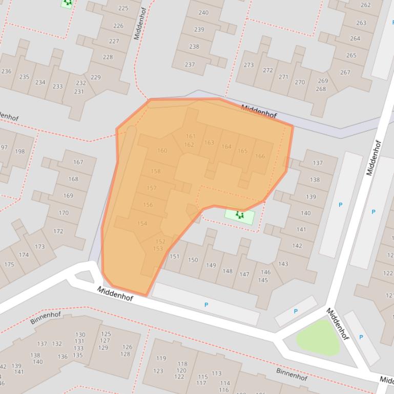 Kaart van postcodegebied 1354ER.