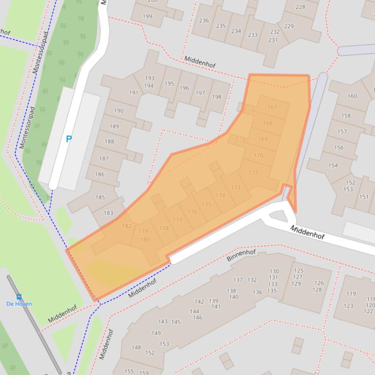 Kaart van postcodegebied 1354ES.