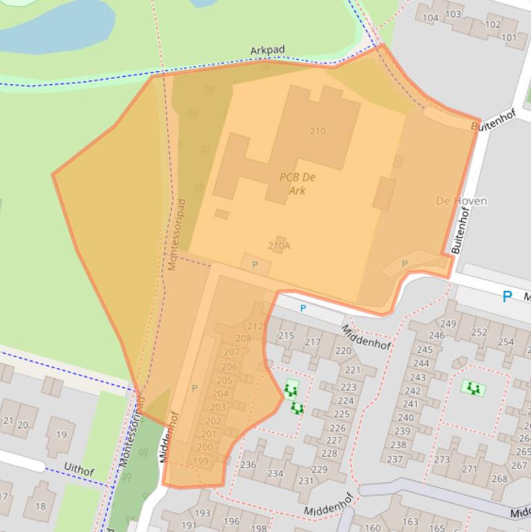 Kaart van postcodegebied 1354EV.