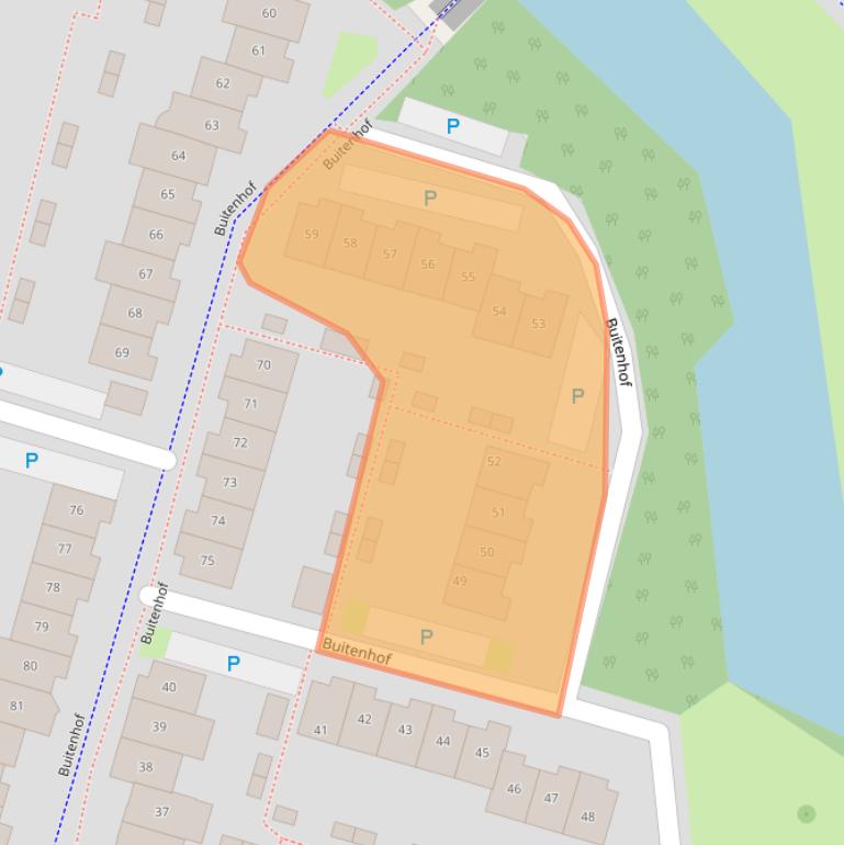 Kaart van postcodegebied 1354GM.
