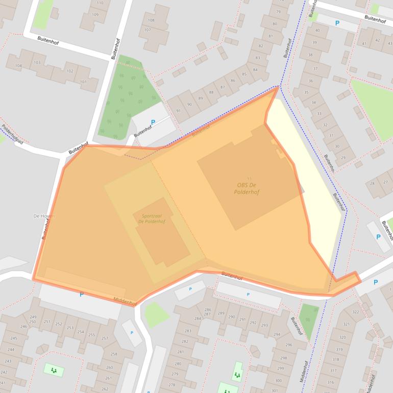 Kaart van postcodegebied 1354GR.