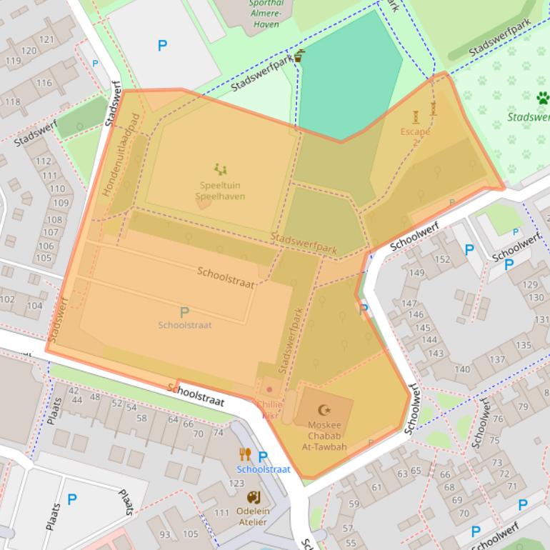 Kaart van postcodegebied 1354HX.