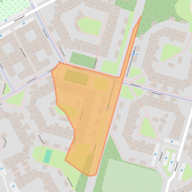 Kaart van postcodegebied 1354JL.