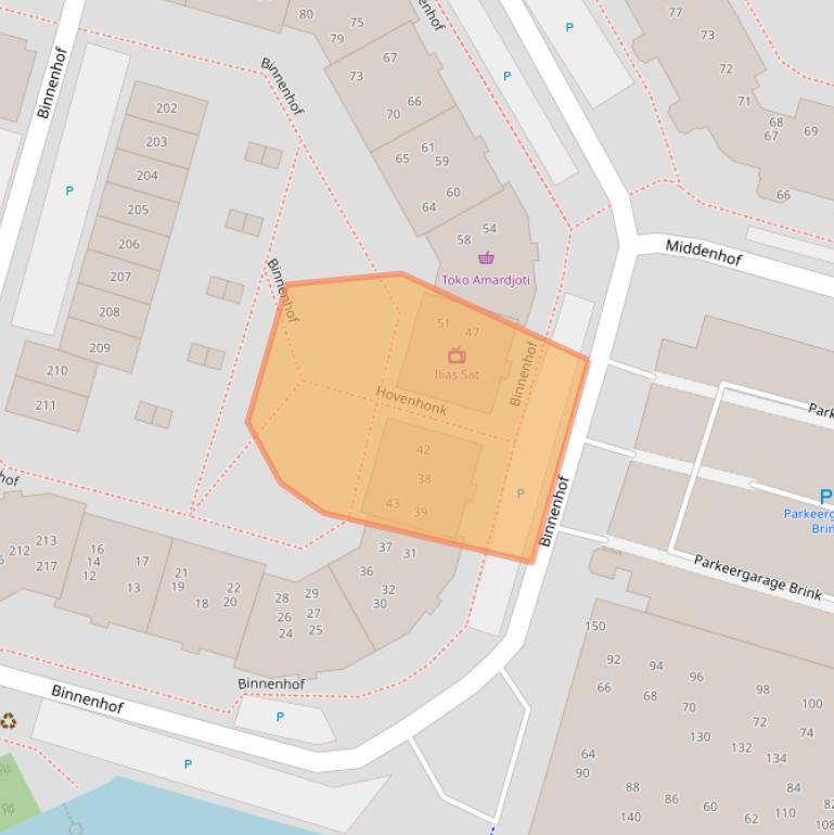 Kaart van postcodegebied 1354KD.